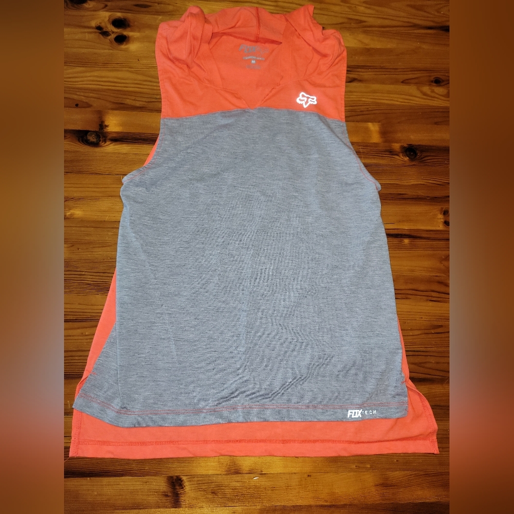Fox Racing Gray and Orange Tank Top